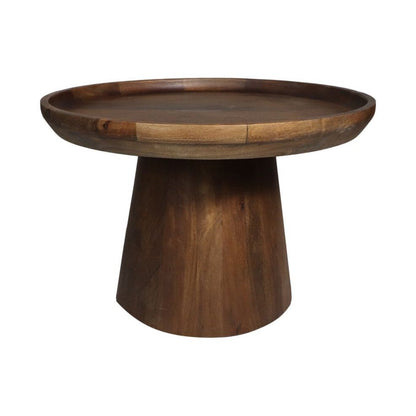 Side table 'Drum' - 60x60x40cm - Mango wood - Matt Brown