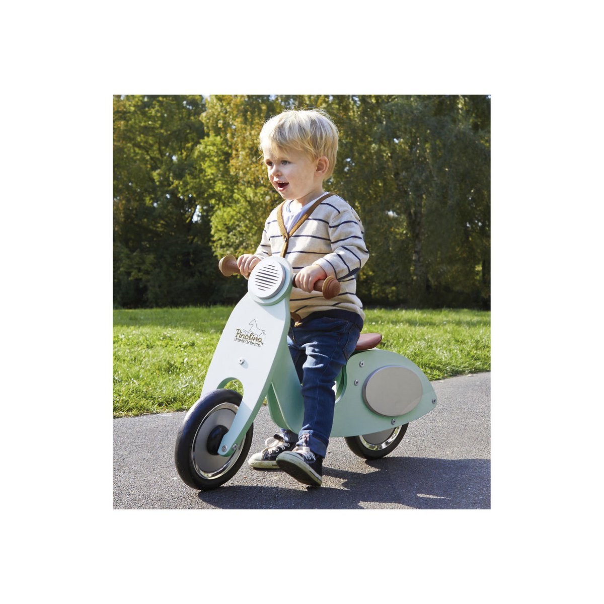 Balance bike 'Wanda' - Mint green/Grey/Brown