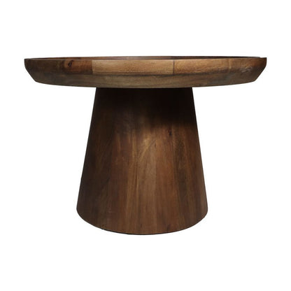 Side table 'Drum' - 60x60x40cm - Mango wood - Matt Brown