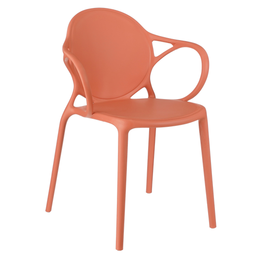 Garden chair 'Nebraska' - L56 x W56.5 x H80 cm - Polypropylene - Salmon