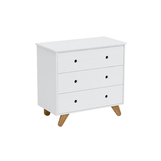 Sideboard - Skandinavisch - 95x90x50cm - Weiß/Natur