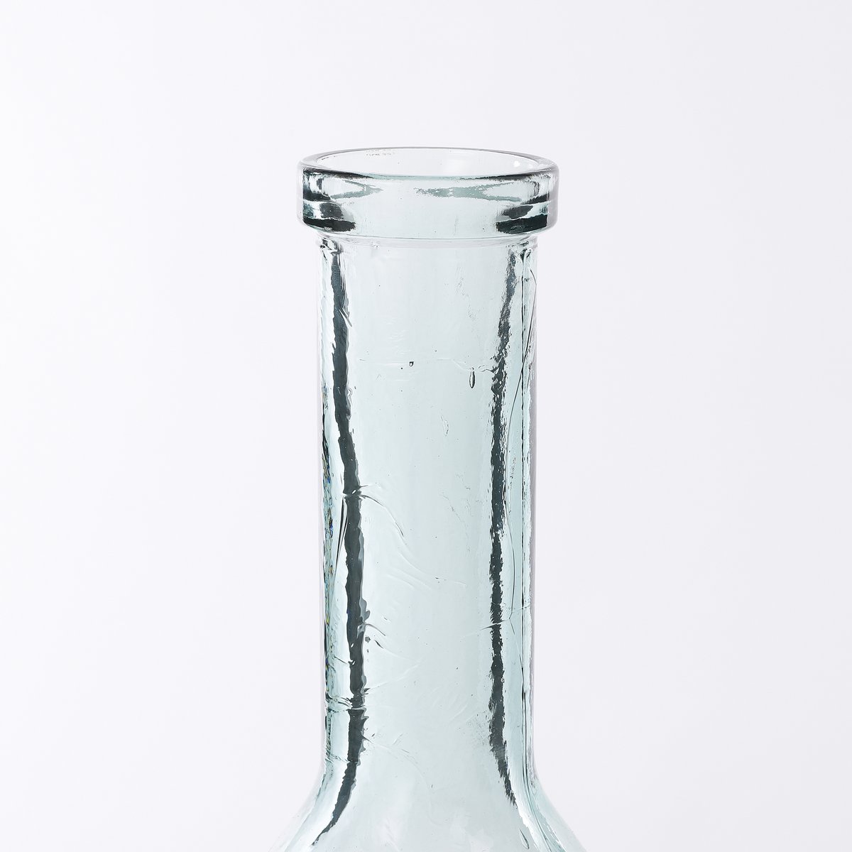 Bottle Vase 'Rioja' - H75 x Ø18 cm - Recycled Glass - Transparent