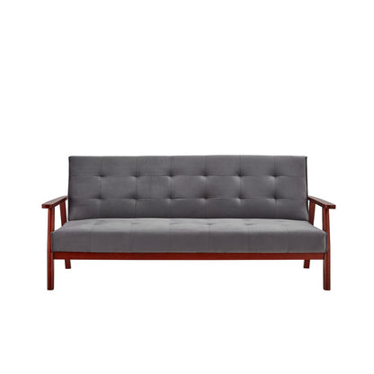 Sofa bed - Scandinavian - 190x85x81cm - Dark Gray/Cherry