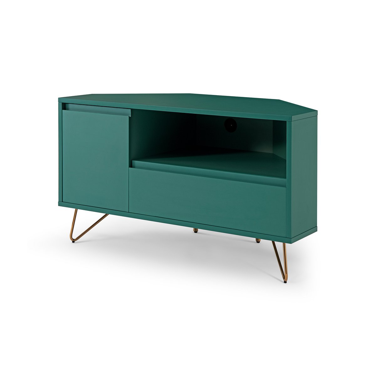 TV Cabinet - Corner - Scandinavian - Green/Gold