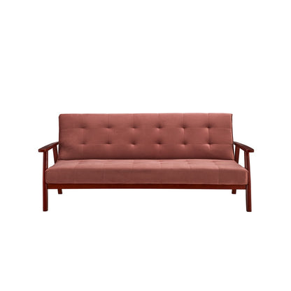 Schlafsofa – skandinavisch – 190 x 85 x 81 cm – Rosa/Kirsche