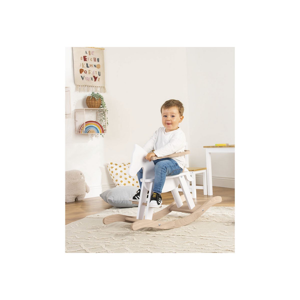 Rocking horse 'Pinolino' - White/Natural