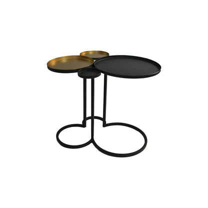 Side table - 61x53x50cm - Iron - Gold/Black