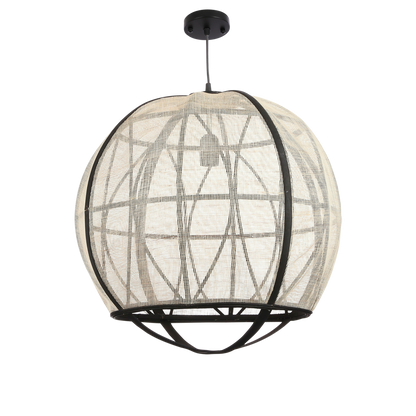 Hanging lamp 'Pella' - H50 x Ø51 cm - Linen - Off White