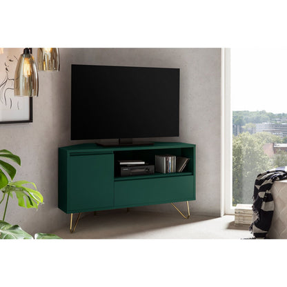 TV Cabinet - Corner - Scandinavian - Green/Gold