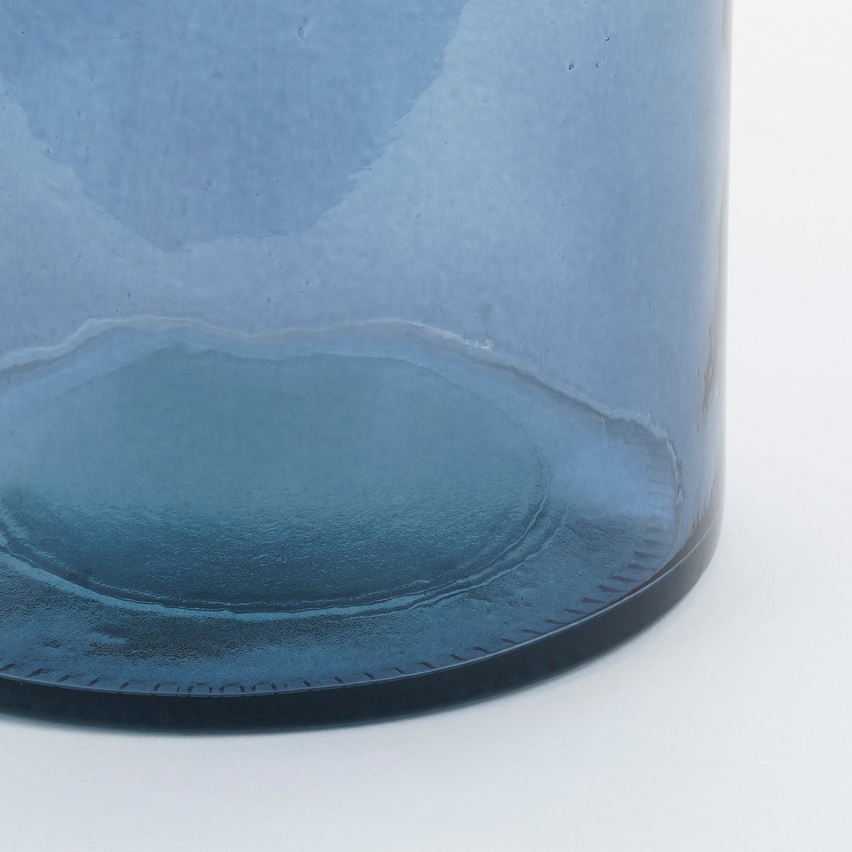 Bottle Vase 'Guan' - H40 x Ø15 cm - Recycled Glass - Blue