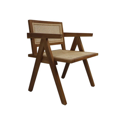 Armchair - 58x60x79cm - Teak/Rattan - Natural