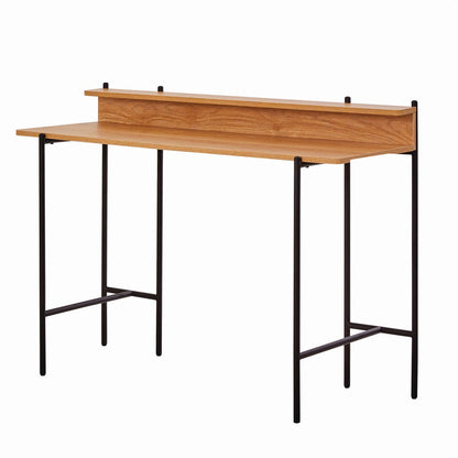 Desk - Metal/Wood - 120x85.5x46cm - Natural/Black