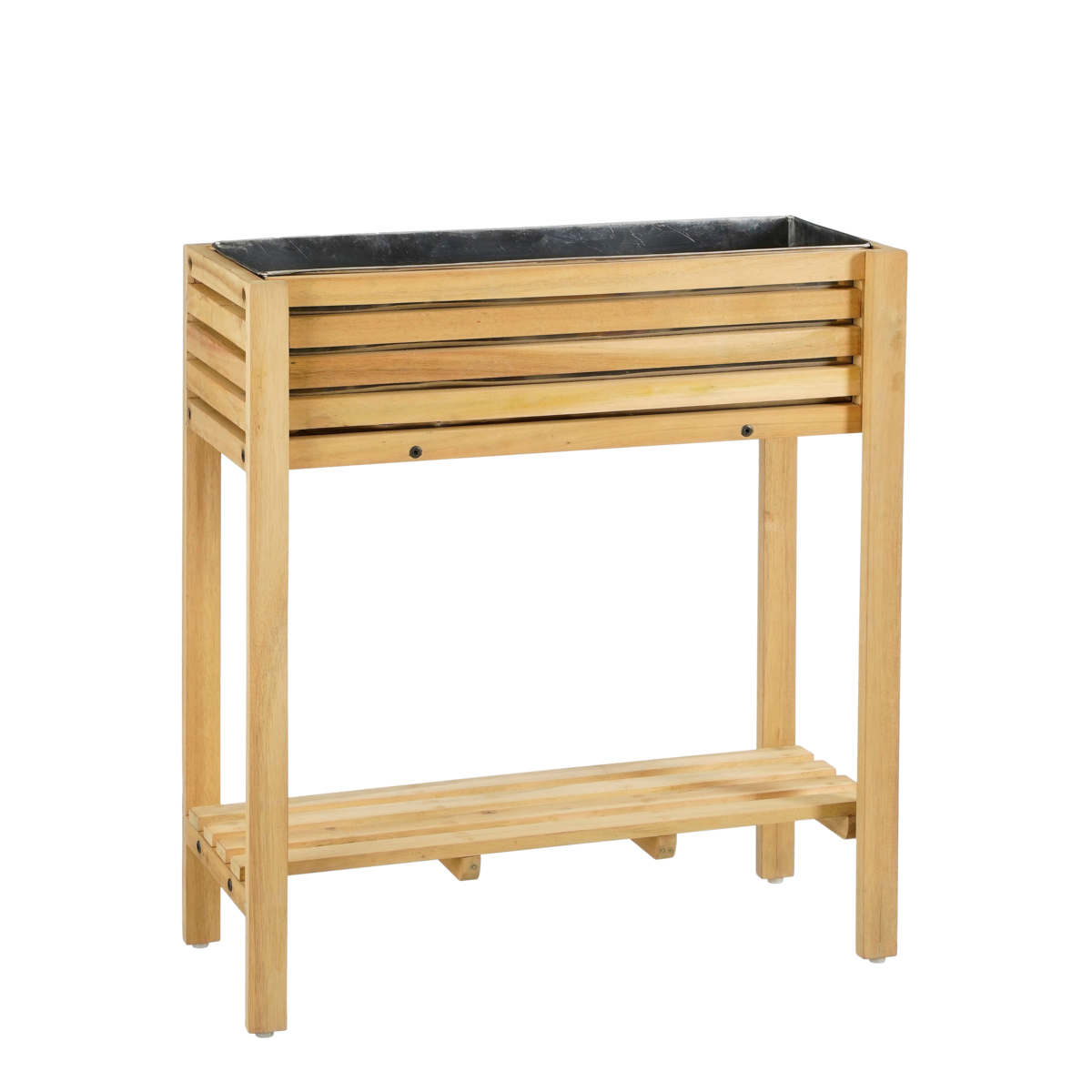 Pflanzgefäß rechteckig für den Außenbereich „Glenwood“ – 70 x 30 x 75 cm – Akazienholz – Braun