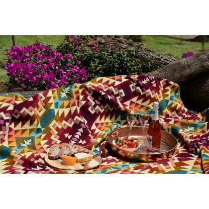 Ecuadorian Alpaca Blanket - Native Blanket - Chimborazo Pink