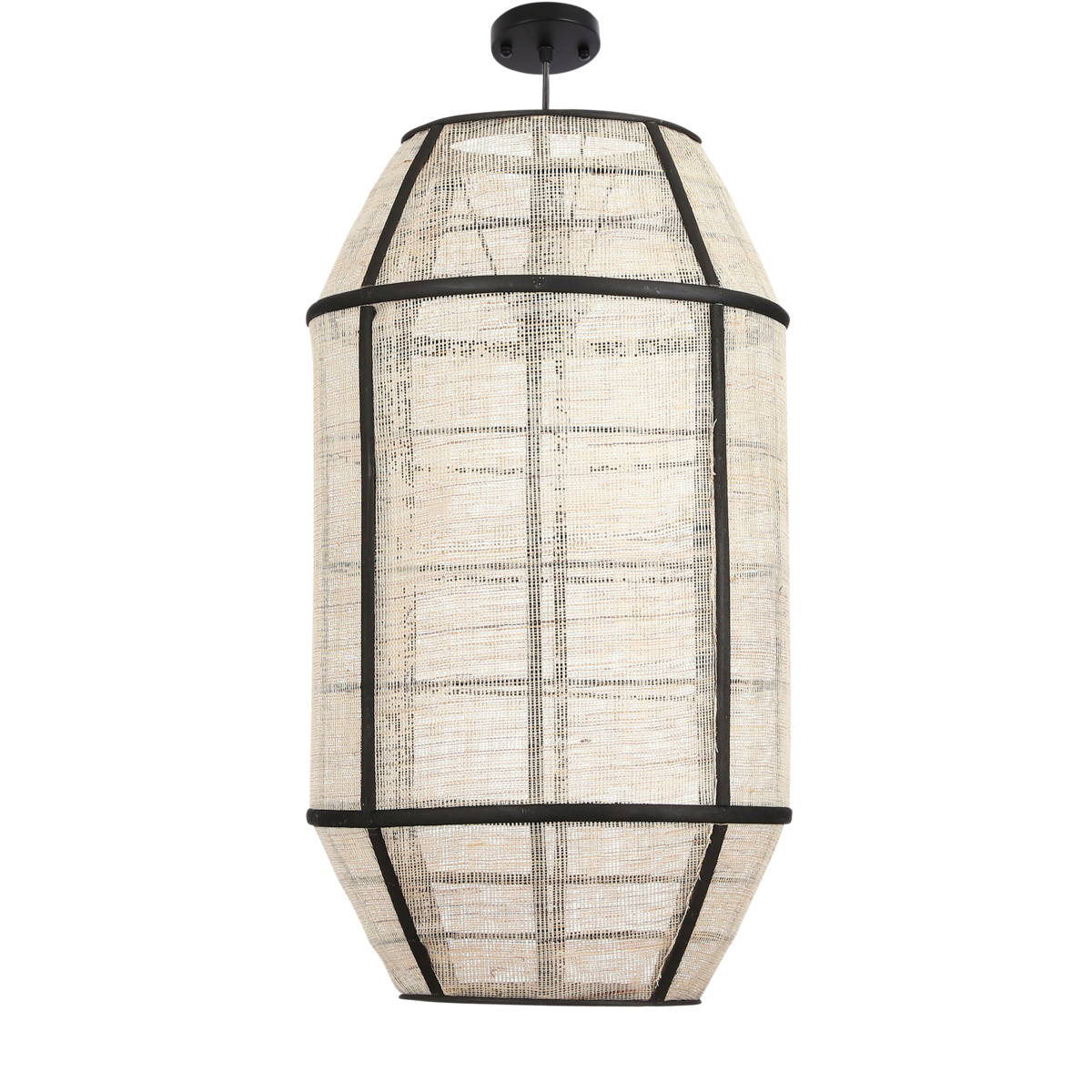 Hanging lamp 'Pella' - H58 x Ø33 cm - Linen - Off White