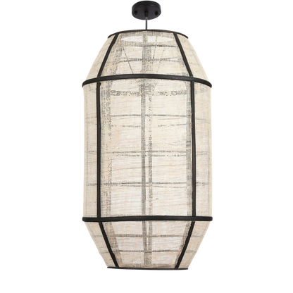 Hanging lamp 'Pella' - H58 x Ø33 cm - Linen - Off White