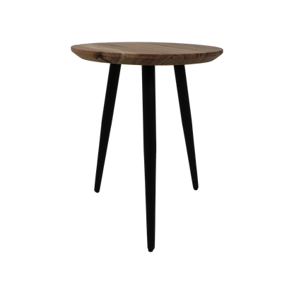 Side table - Ø40x50 - Acacia wood/Iron - Natural