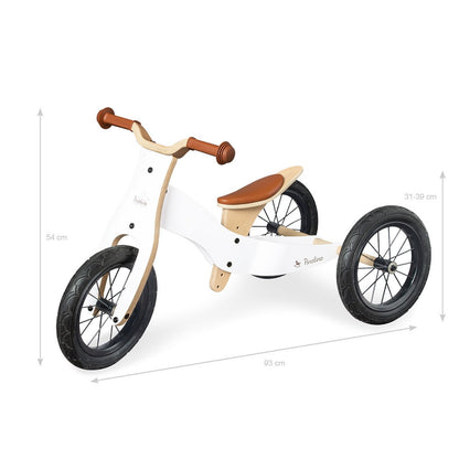 Tricycle 'Oskar' - White/Natural