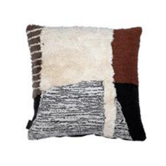 Cushion - 45x45cm - Cotton - Natural/Grey/Brown