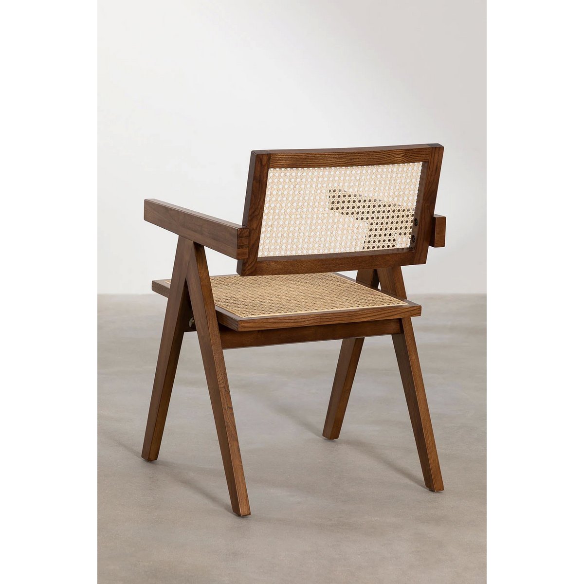 Stuhl - Pierre Jeanneret Holz/Rattan - Verschiedene Farben