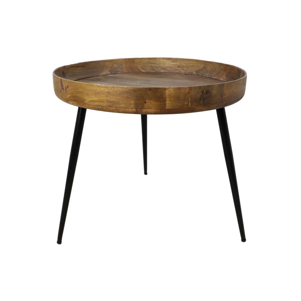 Side table 'Ventura' - 60x60cm - Mango wood/Iron - Natural