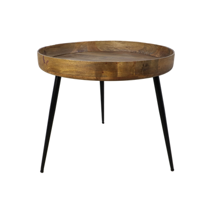 Side table 'Ventura' - 60x60cm - Mango wood/Iron - Natural