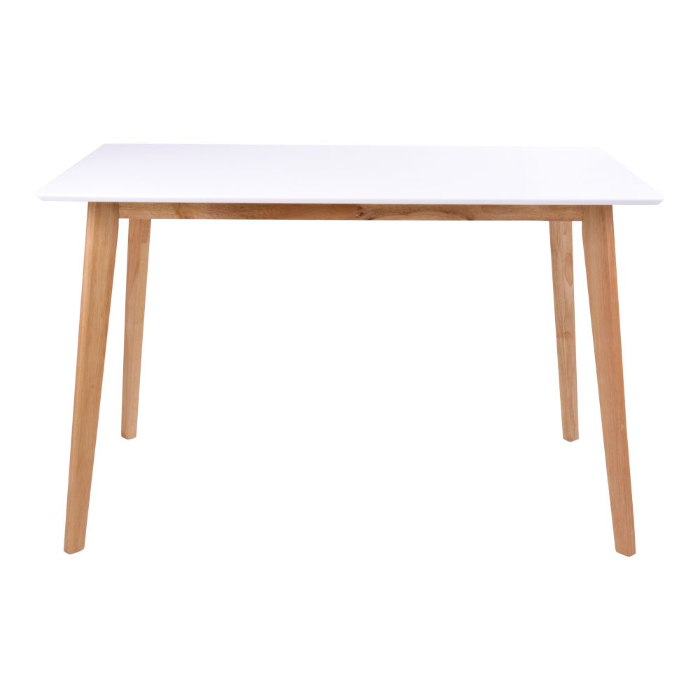 Eetkamertafel 'Vojens' - L 120 x B 70 x H 75 cm - Wit/Naturel