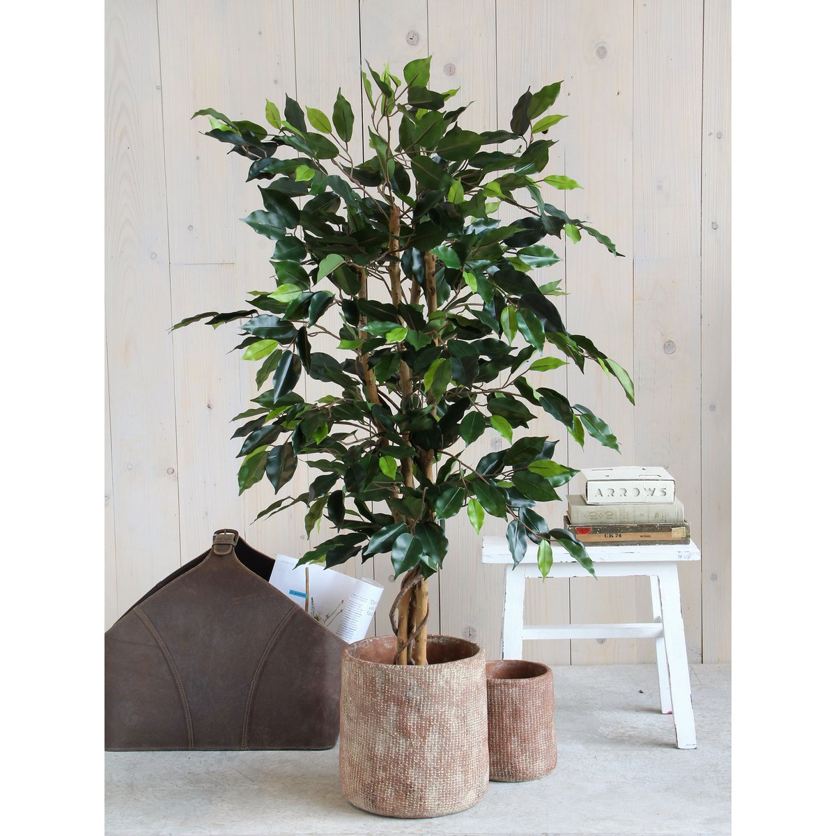 Artificial plant 'Ficus' - H110 x Ø65 cm - Green