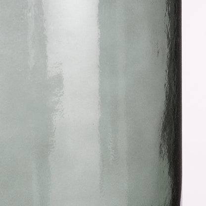 Bottle Vase 'Guan' - H40 x Ø15 cm - Recycled Glass - Green