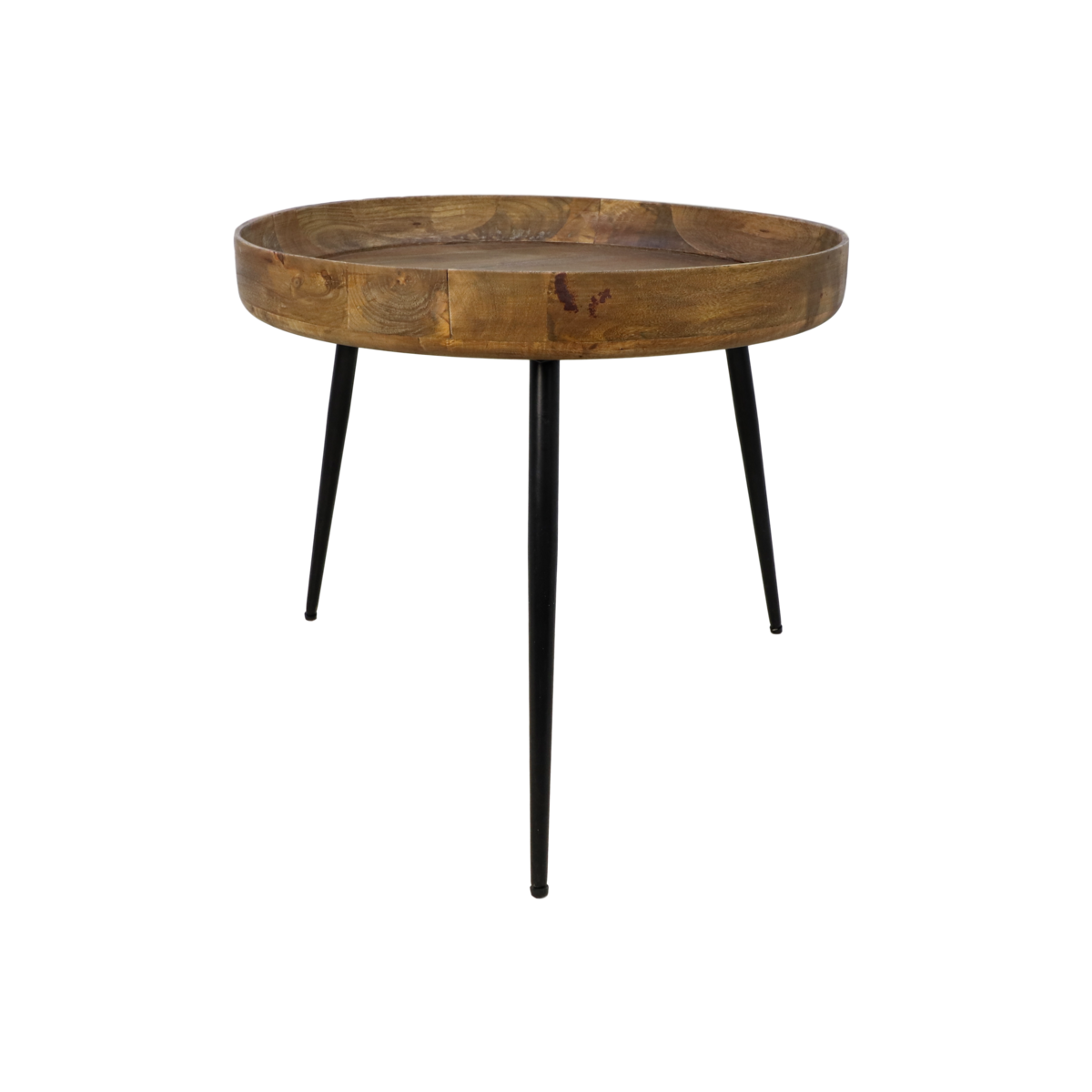 Side table 'Ventura' - 60x60cm - Mango wood/Iron - Natural