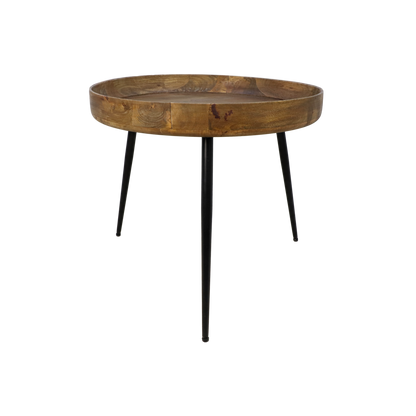 Side table 'Ventura' - 60x60cm - Mango wood/Iron - Natural