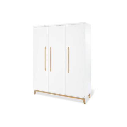 Wardrobe 'Riva' - 3-door - White/Natural