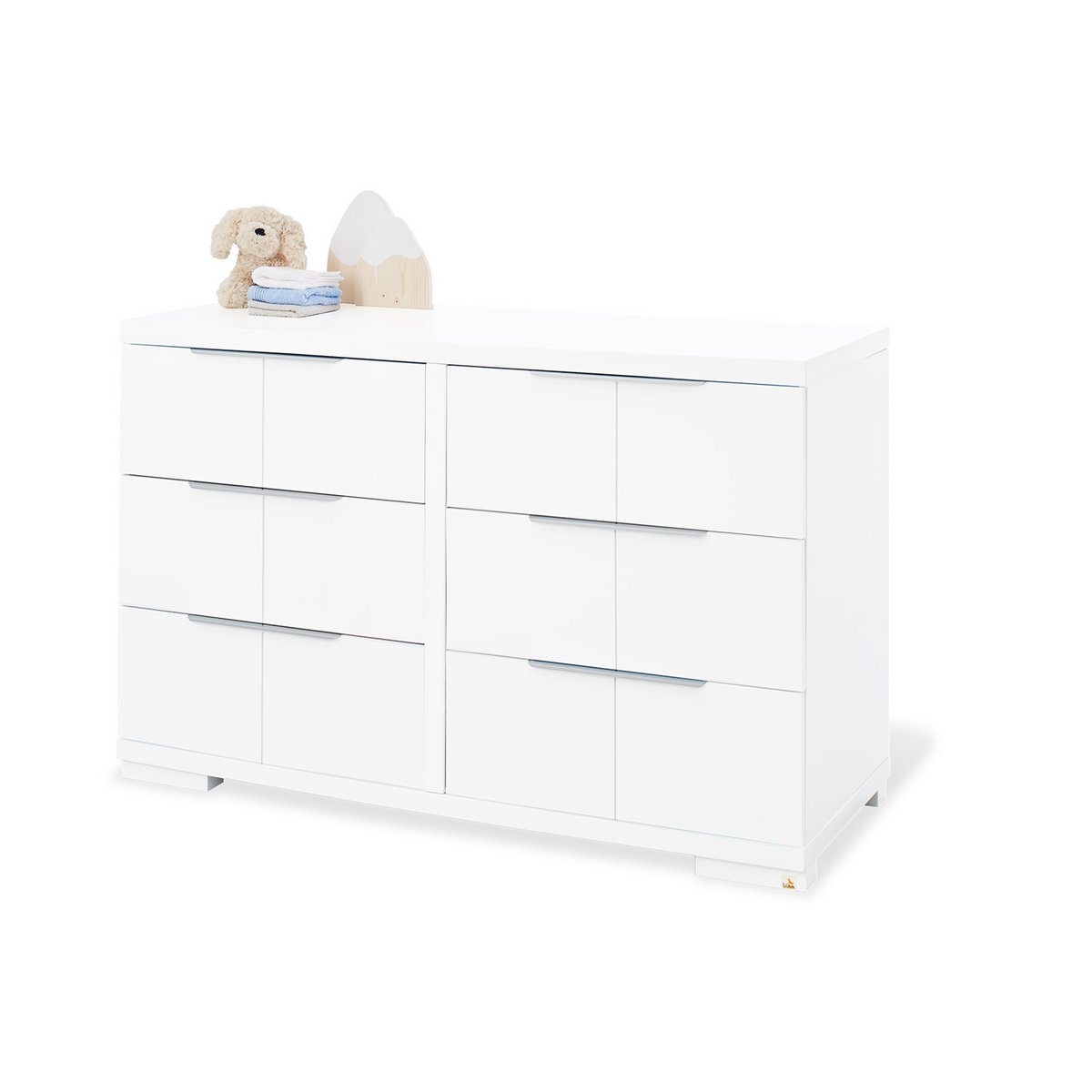 Children's room 'Polar' - 2 parts: Bed/Extra Wide Chest of Drawers - White