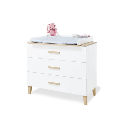 Chest of drawers 'Lumi' - Wide - White/Natural