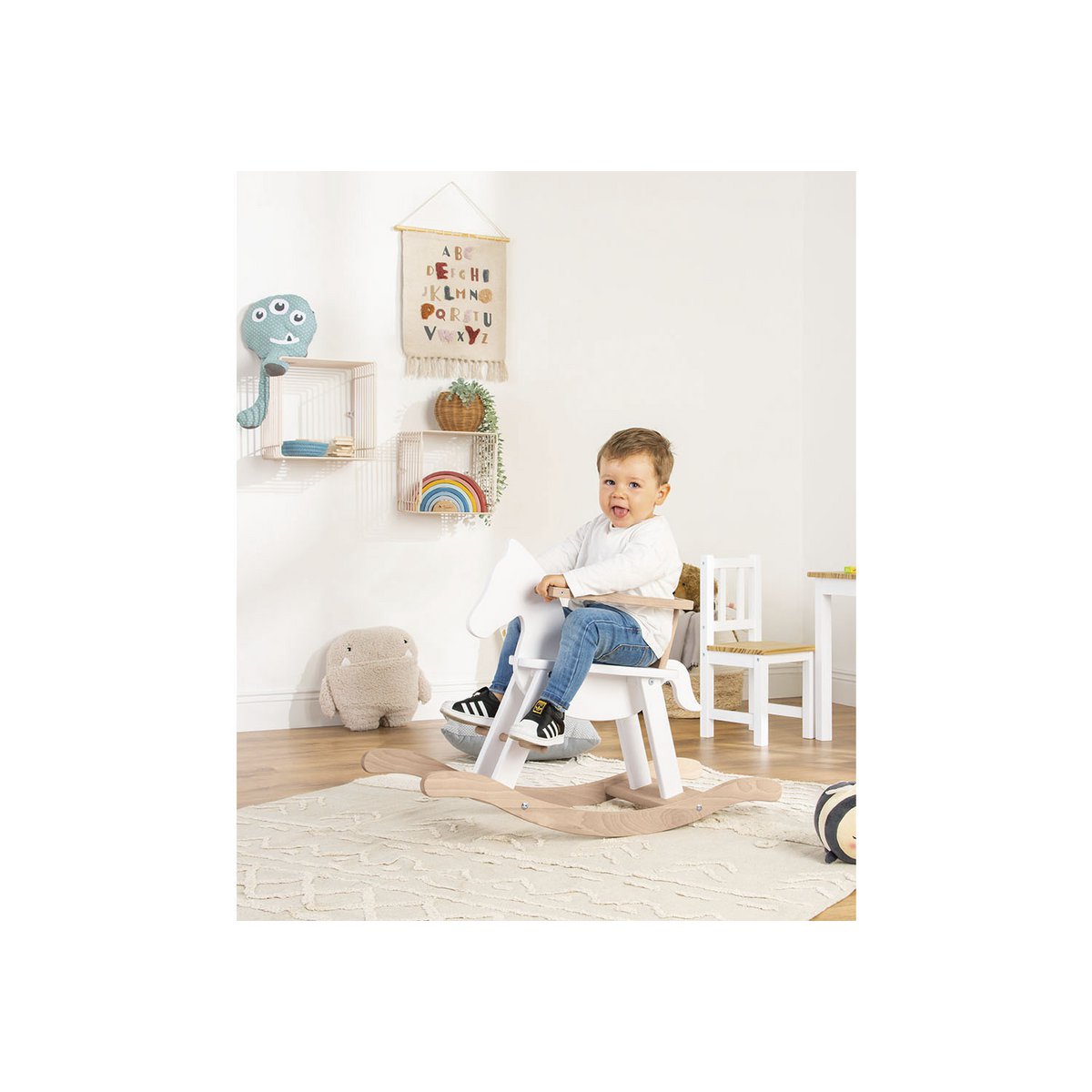 Rocking horse 'Pinolino' - White/Natural