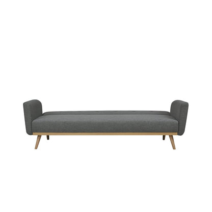 Sofa bed - Scandinavian - 212x85x79cm - Dark gray/Natural