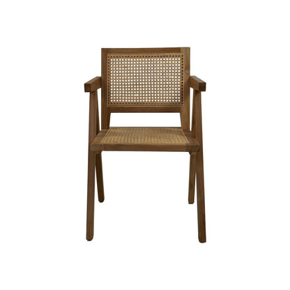 Dining room chair - 56x52x83cm - Teak/Rattan - Natural