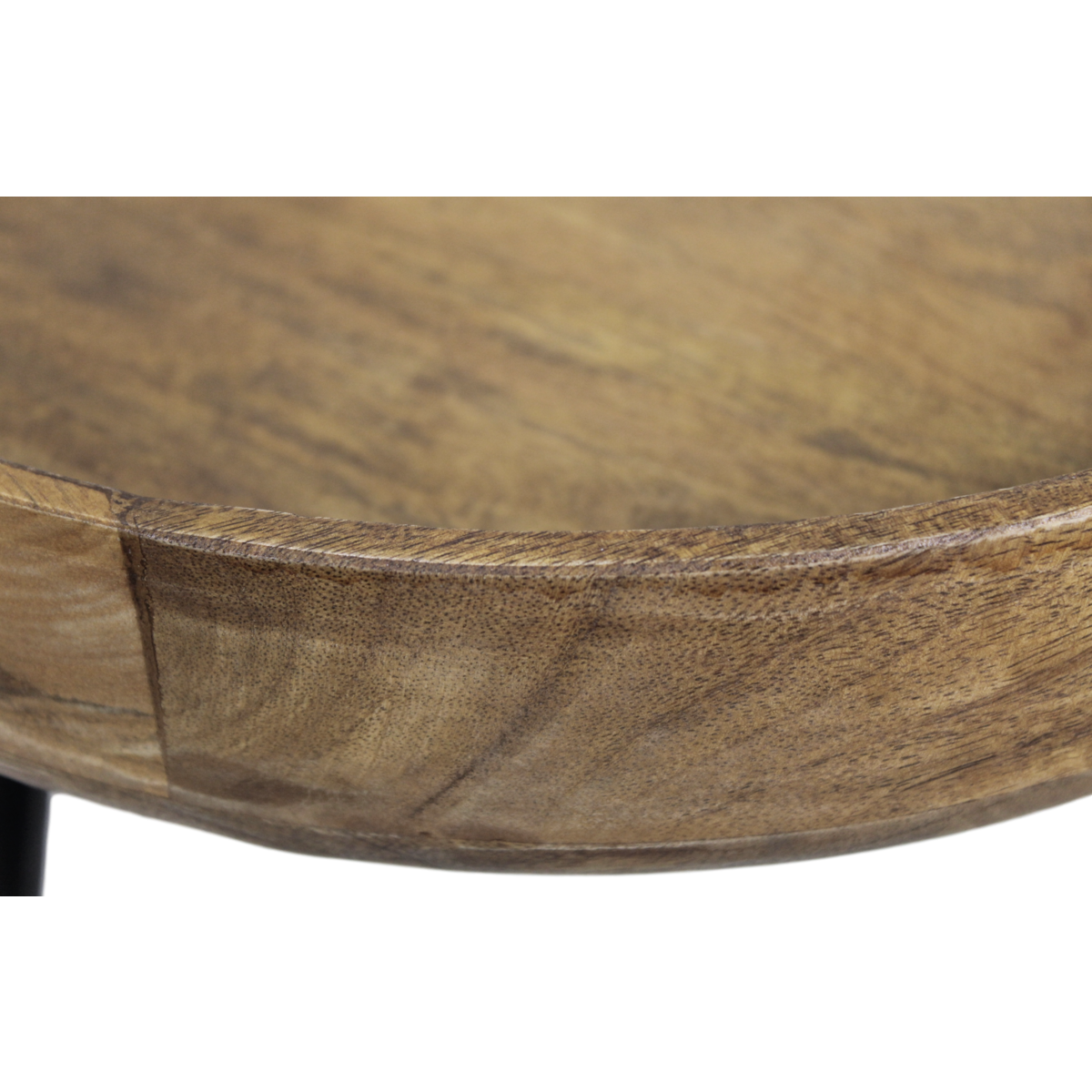 Side table 'Ventura' - 40x40cm - Mango wood/Metal - Natural/Black