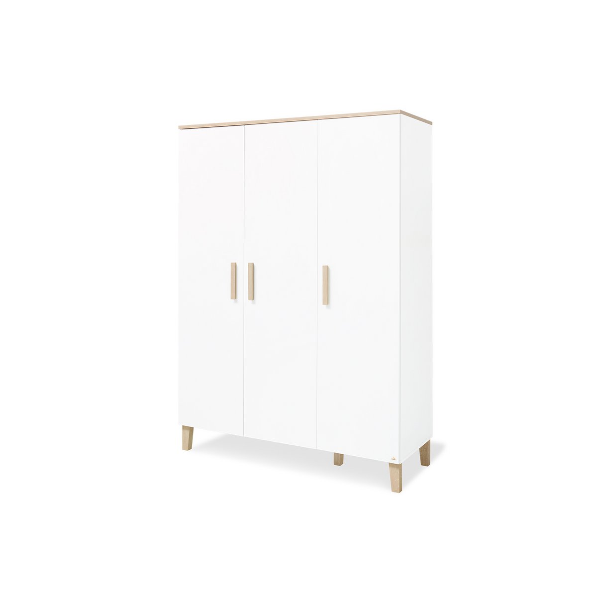 Wardrobe 'Lumi' - 3-door - White/Natural