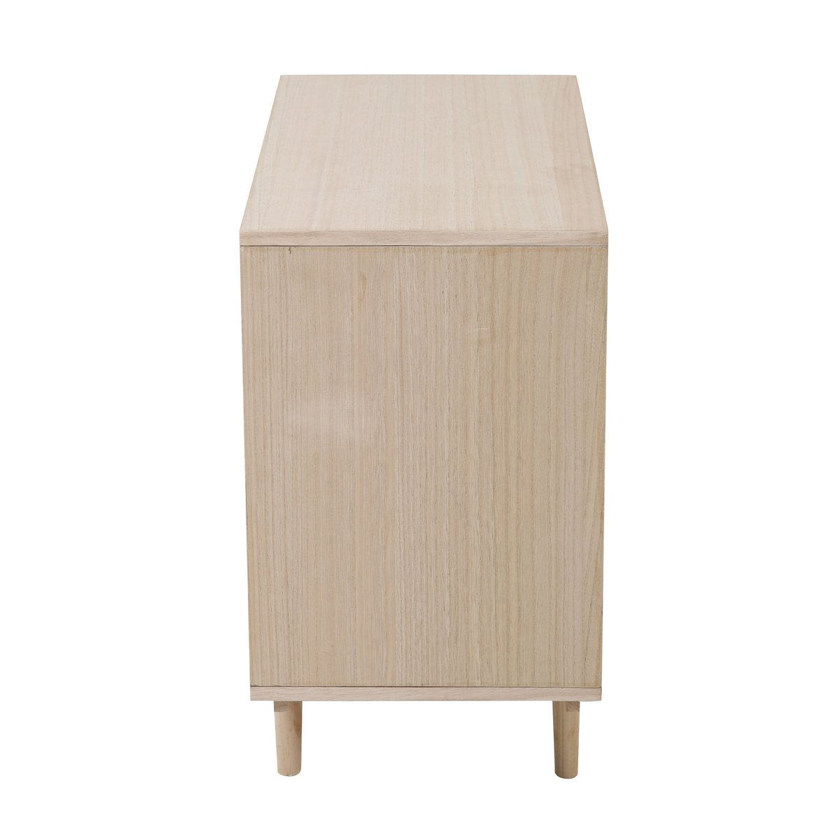 Kommode – Paulownia-Holz/Rattan – 74 x 65 x 36 cm – Natur