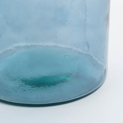 Bottle Vase 'Guan' - H75 x Ø25 cm - Recycled Glass - Blue