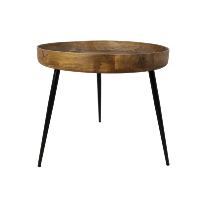 Side table 'Ventura' - 60x60cm - Mango wood/Iron - Natural