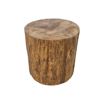 Side table 'Tree stump' - Ø45 cm - Teak - Natural