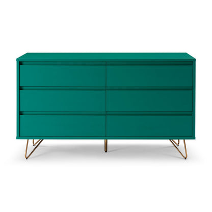 Chest of drawers - Scandinavian - Green/Gold