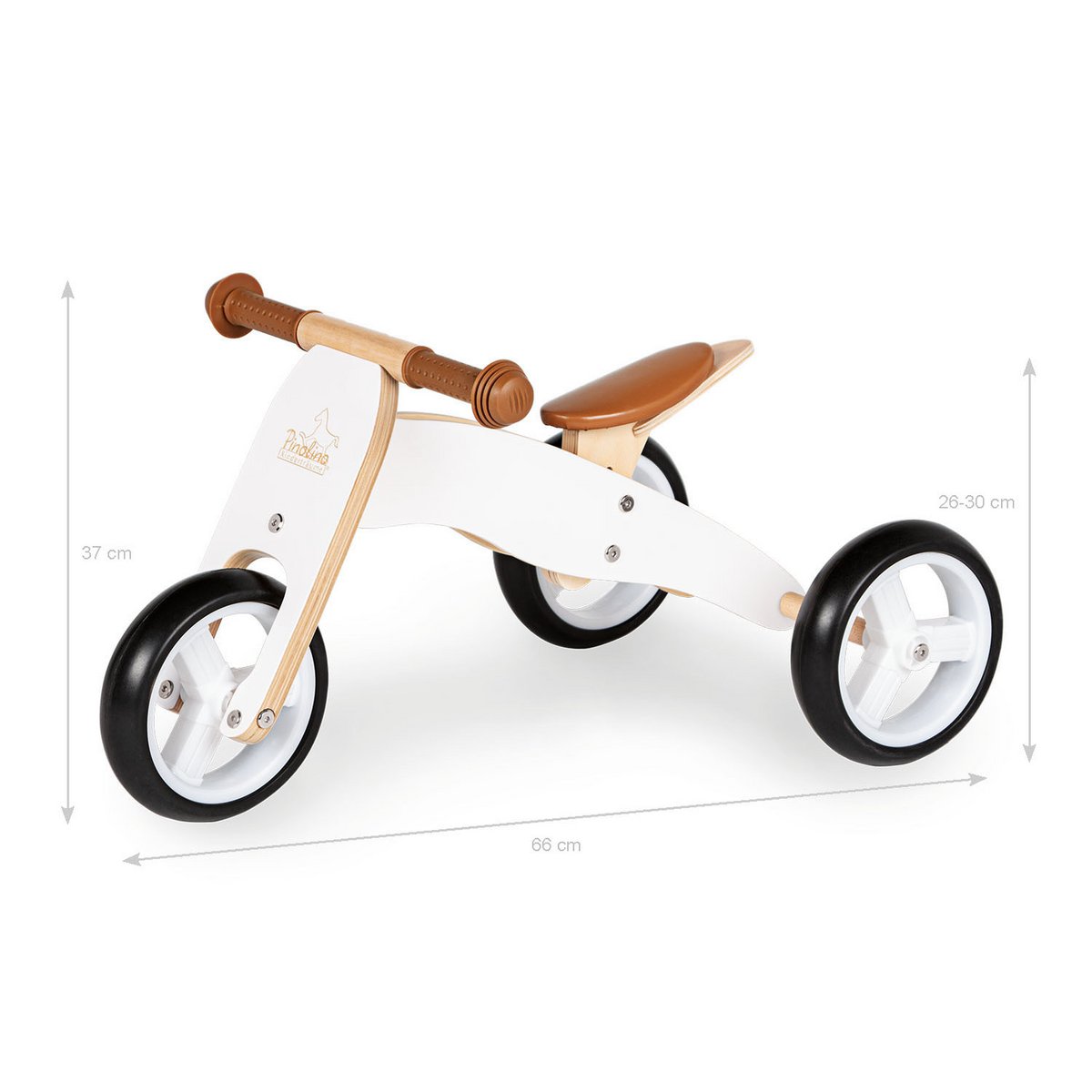 Mini Tricycle 'Charlie' - White/Brown