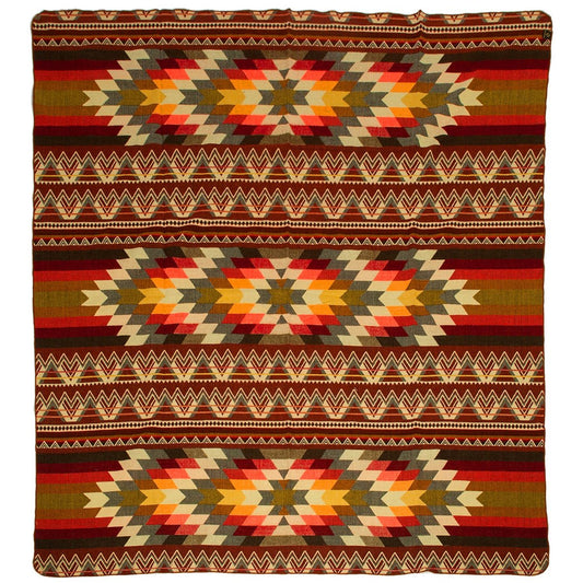 Ecuadorian Alpaca Blanket - Native Blanket - Antisan Orange