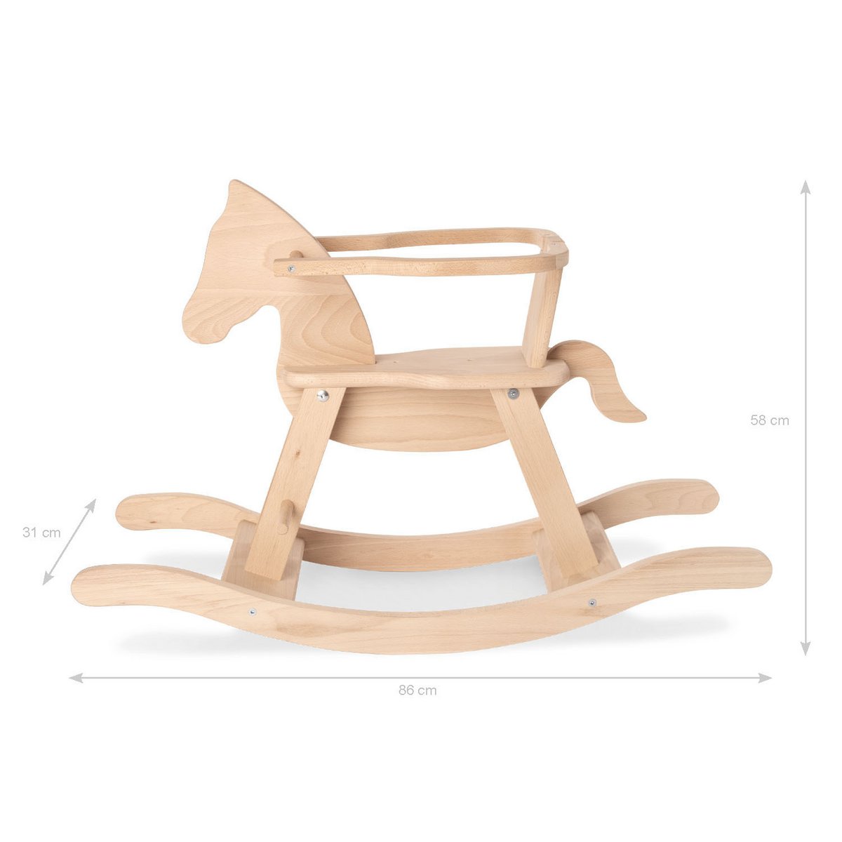 Rocking Horse with Ring 'Pinolino' - Natural