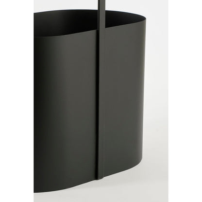 Side table with magazine holder - L35 x W24 x H69 cm - Metal - Black