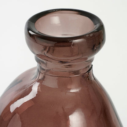 Vase 'Pinto' - H51 x Ø22 cm - Recycled Glass - Dark brown