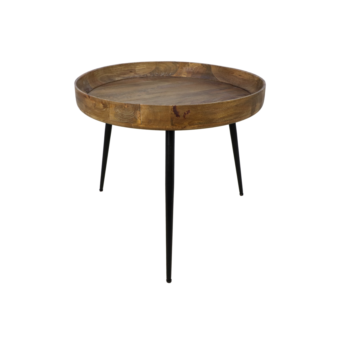 Side table 'Ventura' - 60x60cm - Mango wood/Iron - Natural